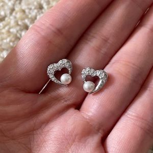 Swarovski heart earrings